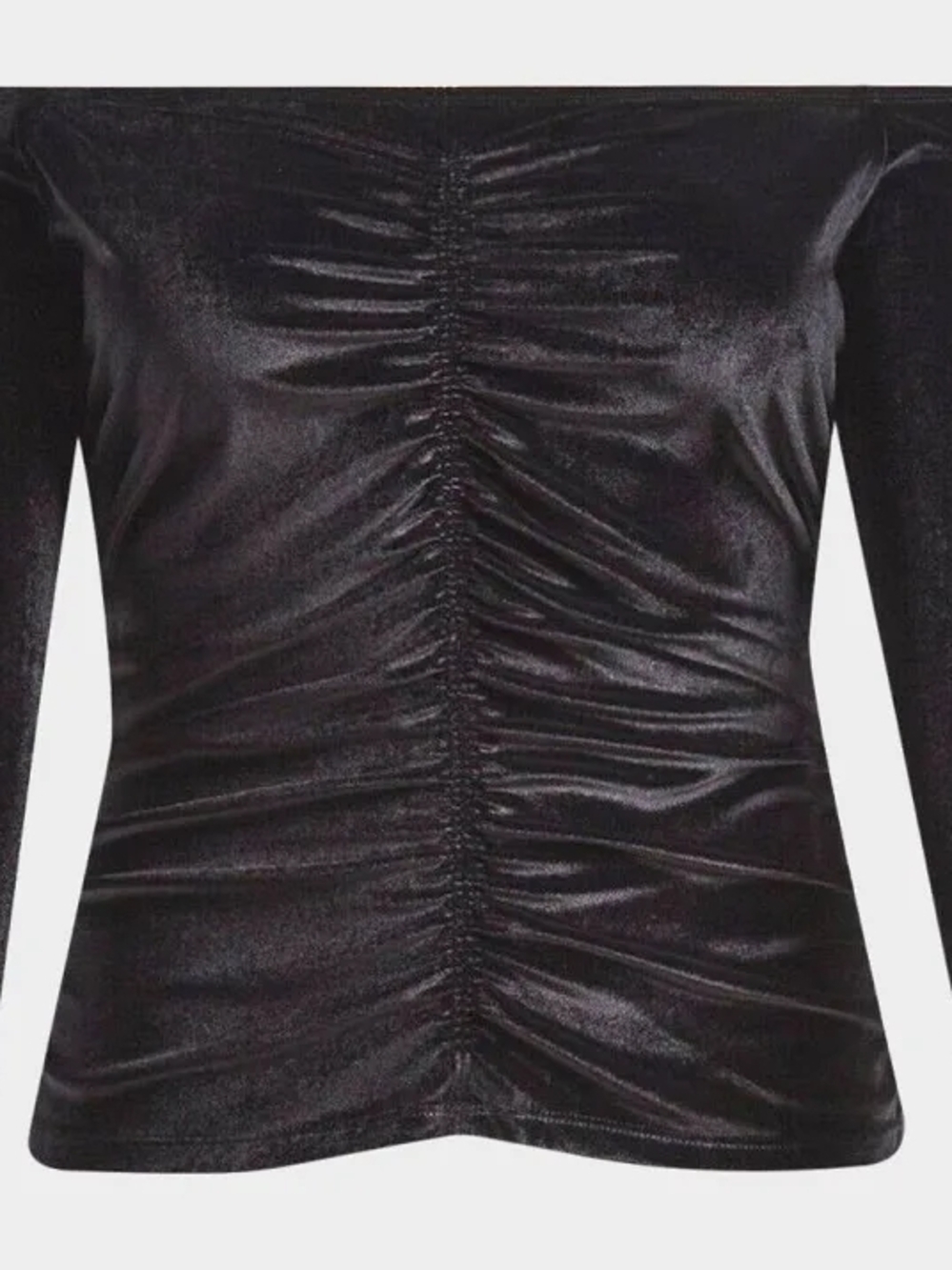 NEW Torrid VELVET Shirred Off The Shoulder Top - Picture 3 of 3